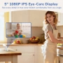 Чисто нов Видео бебефон 1080P Full HD jeeber VB619 – Голям 5" IPS дисплей, без Wi-Fi , снимка 4