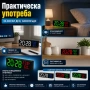 LED електронен настолен часовник с температура влажност USB аларма будилник дигитален големи цифри, снимка 5