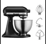 Ново Ново Ново Стационарен миксер с купа 4.3 л, Matte Black - KitchenAid модел 5KSM95PSEBM, снимка 2