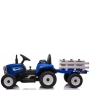 Детски акумулаторен трактор с ремарке 12V – 2x25W, MP3, Bluetooth, до 30 кг, син, снимка 2
