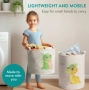 Кош за съхранение на играчки Navaris Green Dinosaur, комплект от 2 броя сгъваеми кошници за играчки , снимка 1