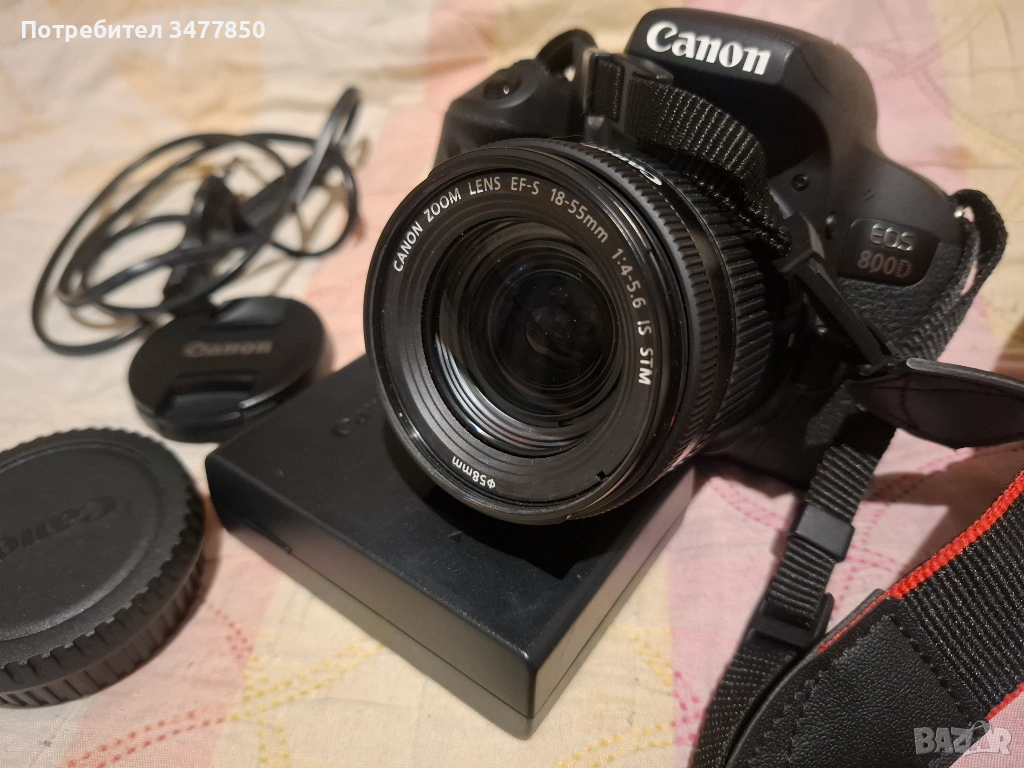 Фотоапарат Canon 800D на 4.5 к кадъра, снимка 1