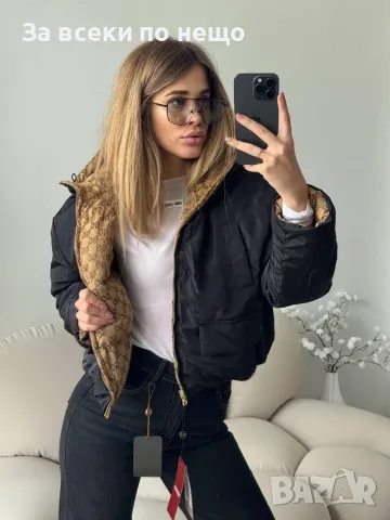 Gucci Дамско Двулицево Зимно Яке Гучи Код A1786, снимка 5 - Якета - 55648669