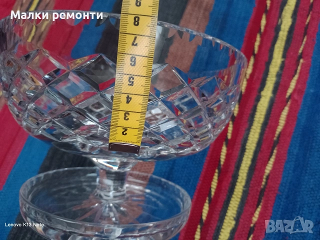 Кристална фруктиера, снимка 3 - Декорация за дома - 54280409