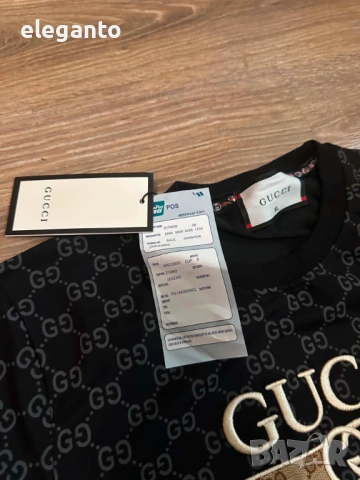 Чисто нова блуза GUCCI Cotton Neck Crew Top , XL размер, снимка 6 - Блузи - 54641143