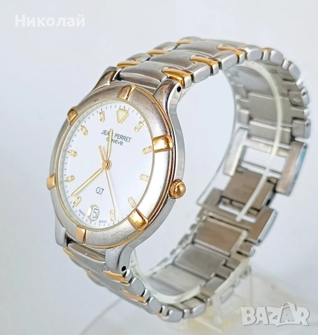 JEAN PERRET QJ GENEVE 3826 - швейцарски мъжки кварцов часовник , снимка 4 - Мъжки - 54801632