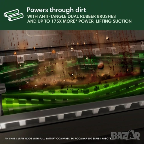 Прахосмукачка Робот iRobot Roomba Max 705 Combo с Докинг станция AutoWash Сухо и Мокро LiDAR 13000Pa, снимка 6 - Прахосмукачки - 55235875