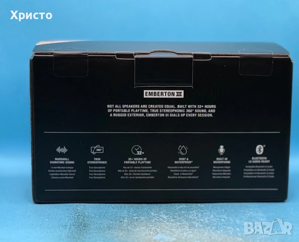 НОВО!!! Безжична колонка Marshall Emberton III, Бежов, Bluetooth  , снимка 4 - Bluetooth тонколони - 54694826