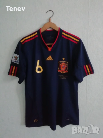 Spain Iniesta Final 2010 Adidas оригинална мачова тениска фланелка Испания Иниеста екип Световно 