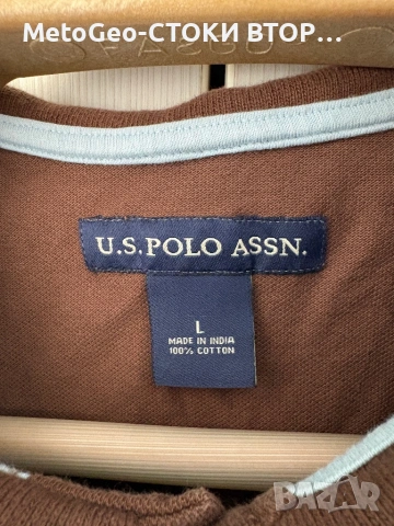 Оригинална мъжка тениска U.S. Polo Assn. – Голямо лого, Топ състояние, снимка 2 - Тениски - 54426845