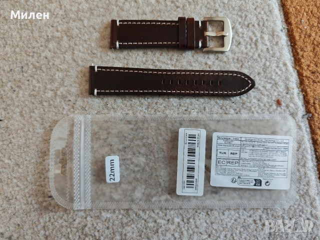 кожена каишка за часовник, снимка 4 - Каишки за часовници - 54010436