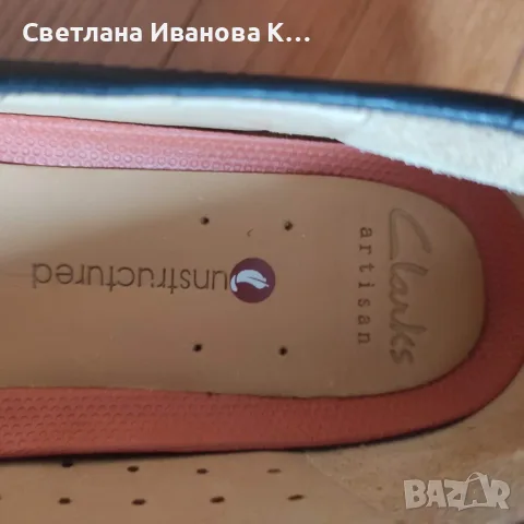 Черни дамски обувки (тип балерини) на марката Clarks, снимка 2 - Дамски ежедневни обувки - 55588162
