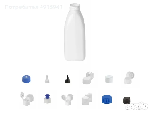HDPE бутилка 250 мл, бяла, 28/410 - Правоъгълна, снимка 3 - Буркани, бутилки и капачки - 55639859