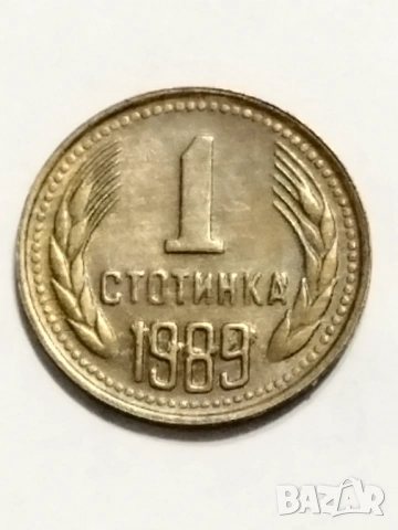 1 стотинка 1989г.(Куриози)