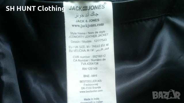 Jack & Jones JCOMORTY LEATHER Jacket Размер M мъжко яке естествена кожа 14-27, снимка 13 - Якета - 54803659