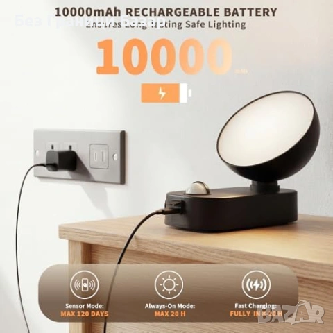 Нова безжична Акумулаторна лампа за двор ограда гараж с дистанционно, снимка 3 - Външни лампи - 54041953