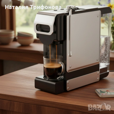 Еспресо машина 8в1 Oliver Voltz OV51171N8M – За капсули и мляно кафе, 1450W, 19 Bar, 5 адаптера 5VS1, снимка 2 - Кафемашини - 54100659