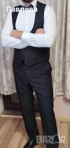 Абитуриентски / сватбен костюм Paco Romano от 3 части Slim Fit, снимка 4 - Костюми - 54186184