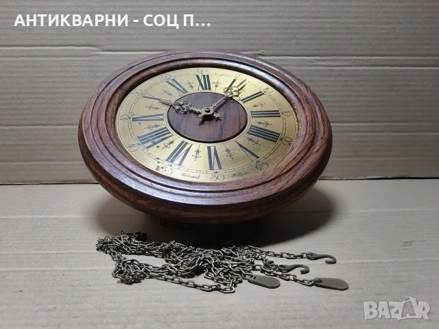 Стар Ретро Холандски Дървен Стенен Часовник с Механизъм WUBA. / НОМЕР 483.