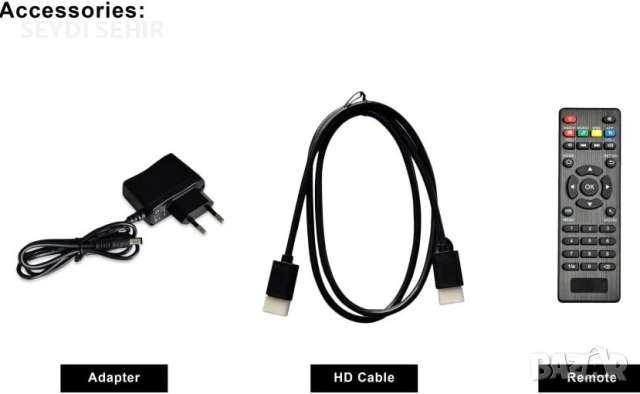 W95 Android 7.1, 2 GB RAM 16 GB ROM Amlogic Quad Core 2.4 G WIFI 4 K HD VP9 HEVC, снимка 2 - Приемници и антени - 53959770