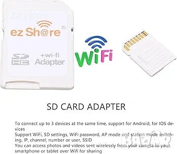 WiFi SD адаптер, WiFi адаптер за SD карта, WiFi адаптер от TF към SD карта, безжично предаване, снимка 2 - Друга електроника - 54308575