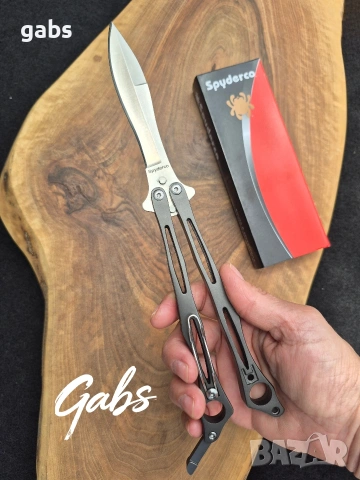 Сгъваем нож пеперуда Spyderco SpyderFly Butterfly B01P, снимка 12 - Ножове - 54751743