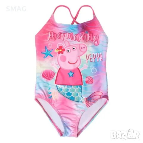 Детски цял бански с peppa русалка в цветен дизайн за момиче_1250300