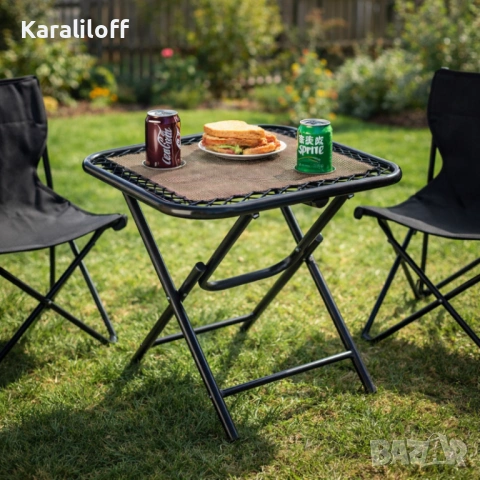 Сгъваема маса - елегантна, функционална и идеална за градина, барбекю или къмпинг, снимка 2 - Градински мебели, декорация  - 53972173