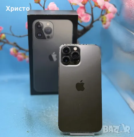 ПЕРФЕКТЕН!!! Apple, iPhone 13 Pro Max, 128GB, 5G, Graphite, снимка 4 - Apple iPhone - 55656812