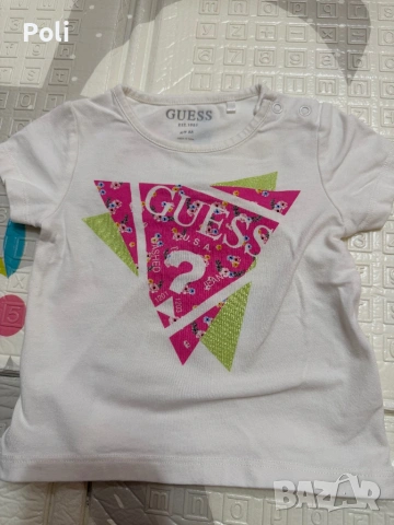 Тениски на Guess 6-9 месеца , снимка 4 - Бебешки блузки - 54109849