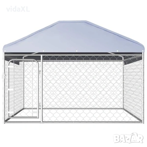 vidaXL Външна клетка за кучета с покрив, 200x200x135 см(SKU:144493), снимка 2 - За кучета - 54179758