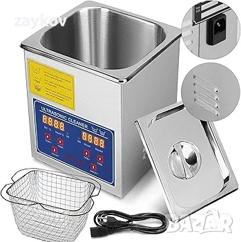 Ултразвукова почистваща машина от неръждаема стомана с цифров нагревател, таймер, снимка 2 - Други инструменти - 54151978