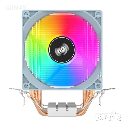 Aigo ICE200PRO CPU охладител, 3-pin PWM RGB вентилатор за Intel 1700/1155/1156/1366 AMD AM3/AM4/AM5, снимка 4 - Други - 54963906