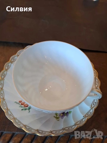 Порцеланова чаша с чинийка , снимка 9 - Чаши - 54270656