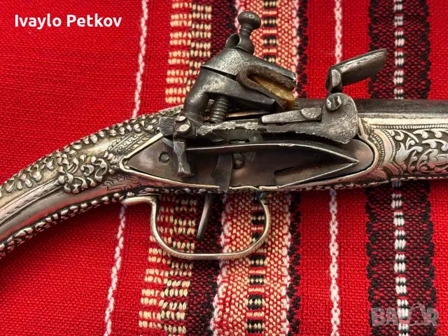 Сребърен Артаутски Пищов, снимка 3 - Антикварни и старинни предмети - 55595852