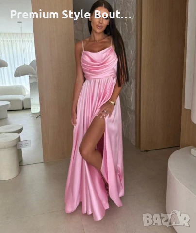 дълги сатенени рокли , снимка 4 - Рокли - 54003062