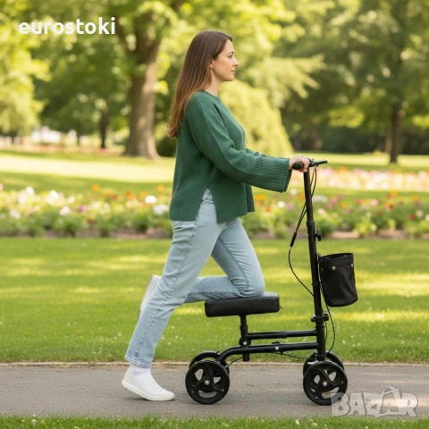 PEPE Mobility Проходилка за коляно тип скутер 4 колела със спирачки, за възрастни, до 136 кг., , снимка 7 - Други - 54986740