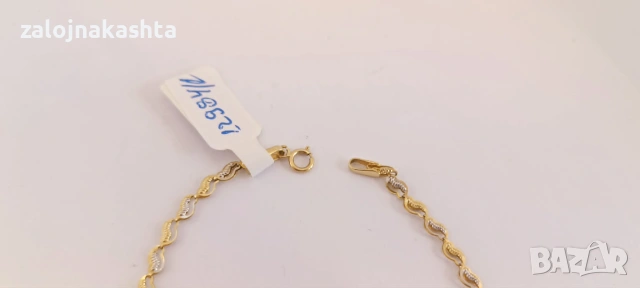 Нова-Златна гривна-2,59гр/14кр, снимка 4 - Гривни - 55144755