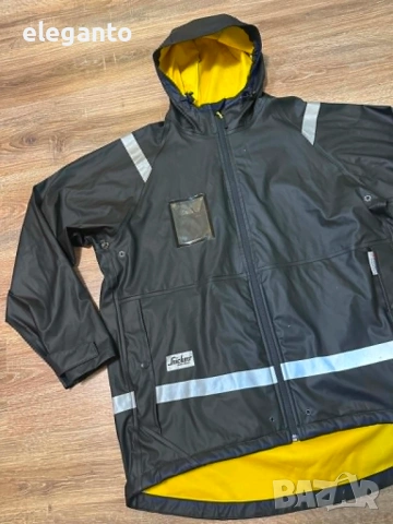 Мъжко водоустойчиво яке Snickers Rain Jacket PU 8200 , L размер , снимка 3 - Якета - 54454463