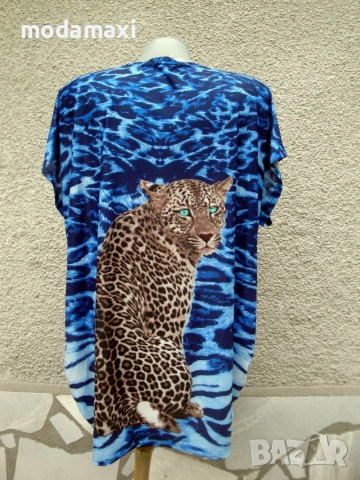3XL Нова блуза с леопард , снимка 7 - Туники - 55126948