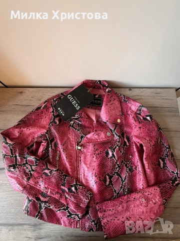 Кожено яке Guess, снимка 3 - Якета - 54710681