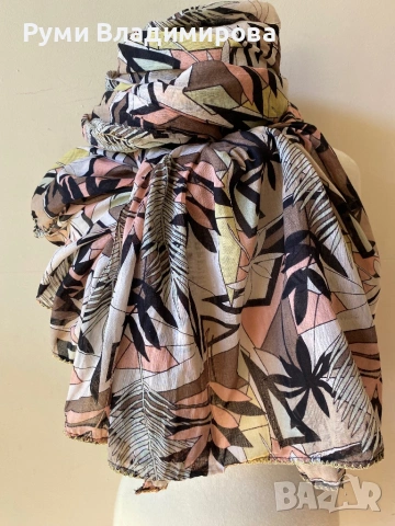 Голям шал Pieces oт 100 % памук, снимка 2 - Шалове - 54675508