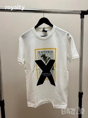 Emporio Armani Нова Бяла Мъжка Тениска Емпорио Армани 