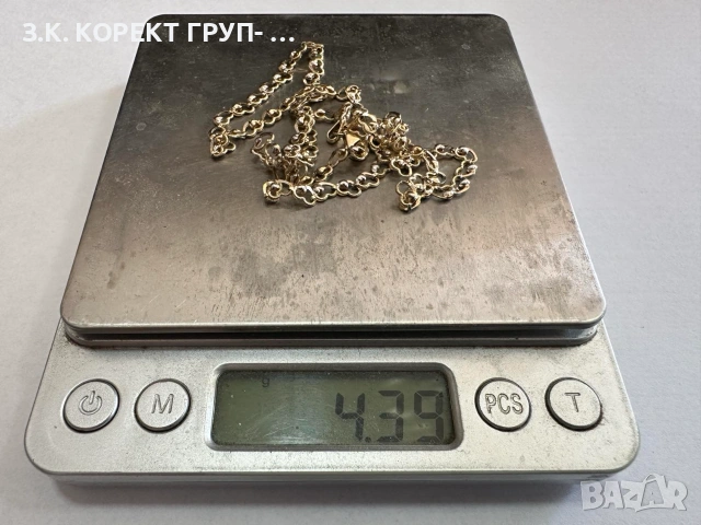 Златен дамски синджир 14K – 4,39 г, 50 см, снимка 3 - Колиета, медальони, синджири - 55122355