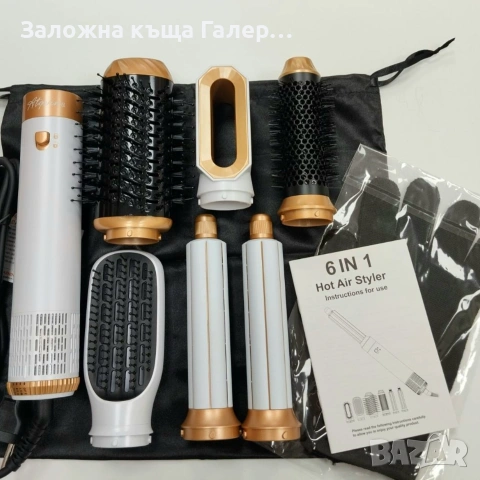 Мултифункционален уред за коса Hot Hair Styler 6 в 1 (WT-632) – Нов, снимка 4 - Сешоари - 55240839