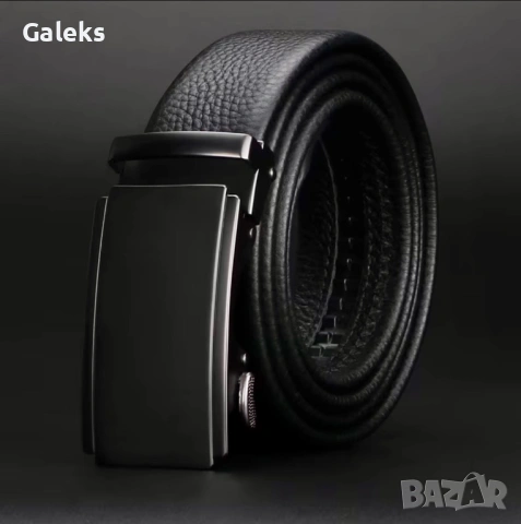 Мъжки официален колан с изчистена тъмна визия /Автоматична катарамата!, снимка 2 - Колани - 54091122