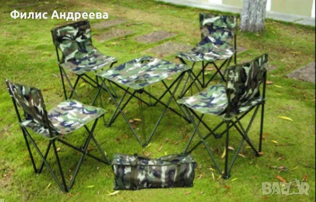 Рибарски комплект, маса със столове, снимка 4 - Градински мебели, декорация  - 54702157