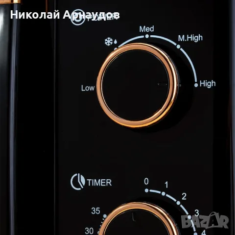 Микровълнова фурна  Voltz OV51443E, 700W, 20 л, 5 степени, Таймер, Размразяване, Черен, снимка 4 - Микровълнови - 55309315