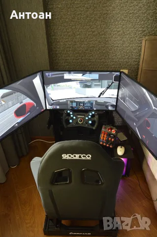 Sim-Lab GT1 Evo + Moza R5/KS/SR-P sim racing риг с Компютър