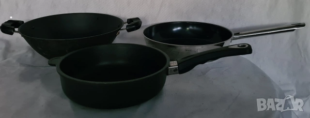 Премиум комплект немски тигани AMT Gastroguss, Rösle, и Уок